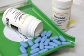 SAN ANSELMO, CA - NOVEMBER 23: Bottles of antiretroviral drug Truvada are displayed at Jack's Pharmacy on November 23, 2010 in San Anselmo, California. A study published by the New England Journal of Medicine showed that men who took the daily antiretroviral pill Truvada significantly reduced their risk of contracting HIV. (Photo Illustration by Justin Sullivan/Getty Images)